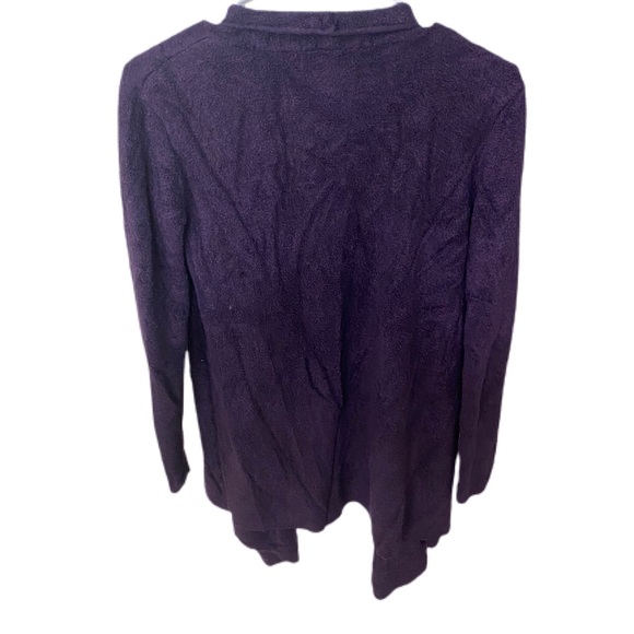 Barefoot dreams purple long line open drape cardigan size S/M blogger favorite - Picture 5 of 5